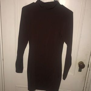 Brown turtleneck dress